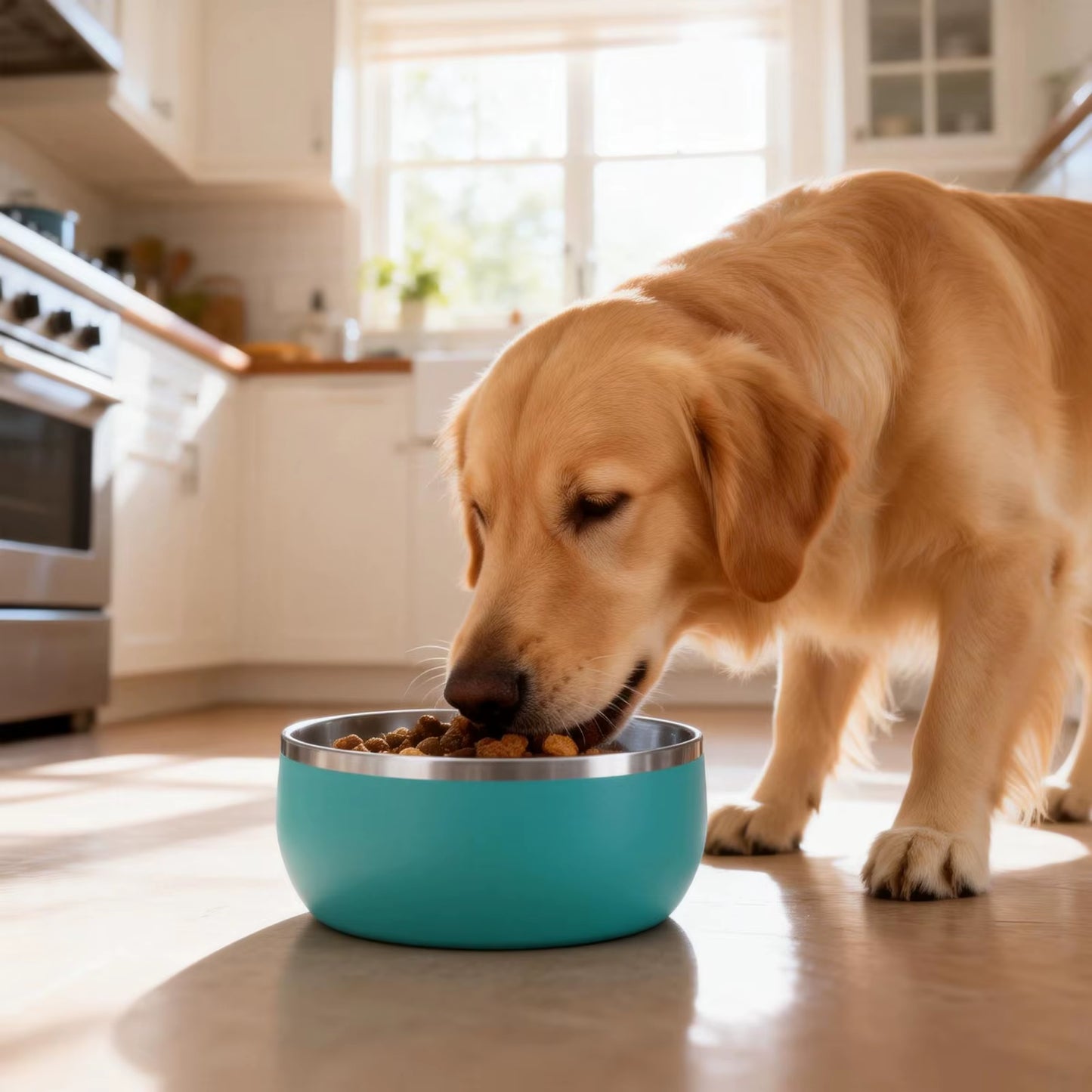 32Oz Dog Bowl for Food and Water Stainless Steel Pet Feeding Bowl Durable Non-Skid Doubl Wall Insulated Multi-Color Dog Bowl