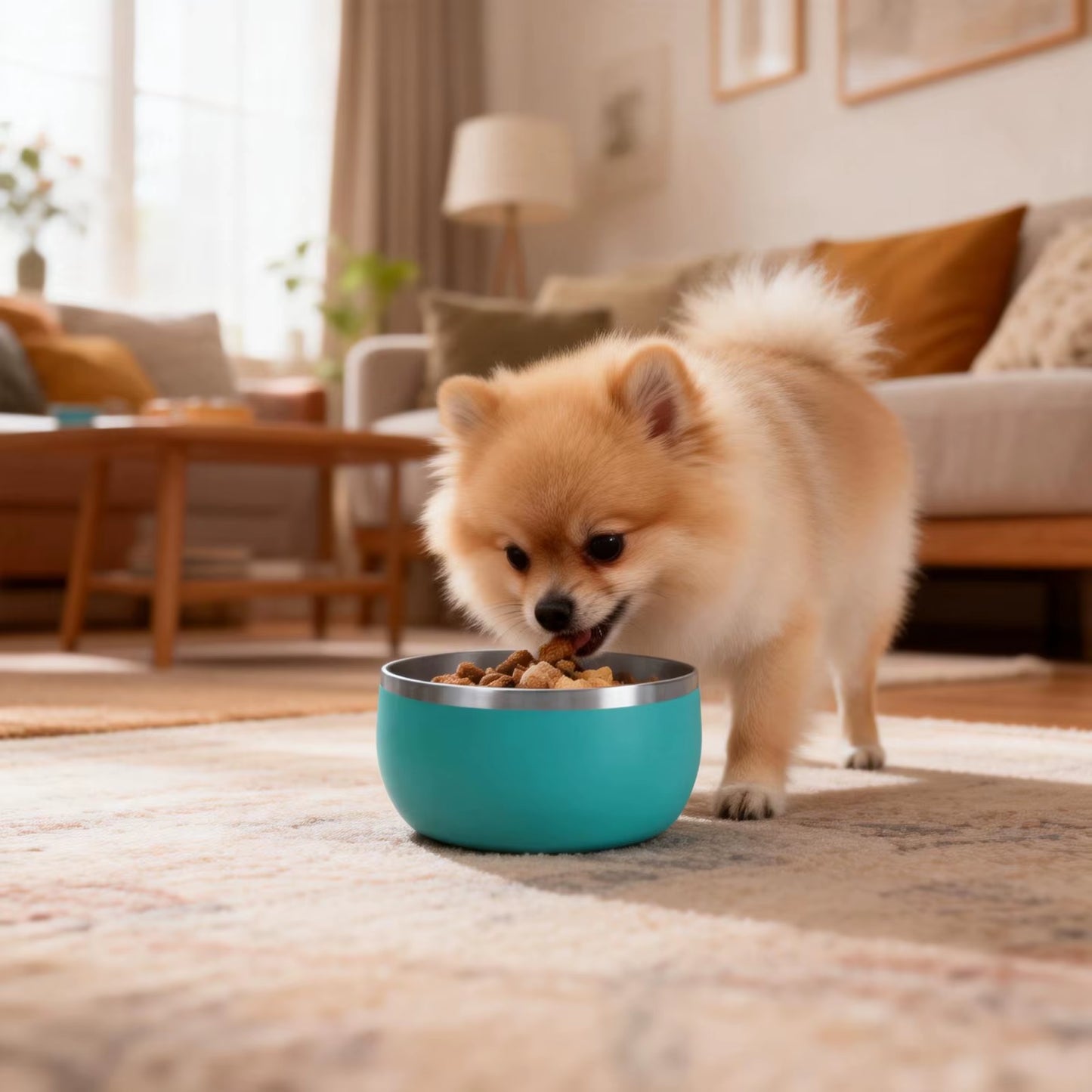 32Oz Dog Bowl for Food and Water Stainless Steel Pet Feeding Bowl Durable Non-Skid Doubl Wall Insulated Multi-Color Dog Bowl