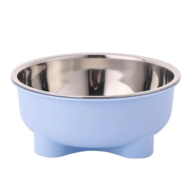 1/4PCS 600Ml Capacity Stainless Steel Pet Bowl: Detachable, Easy-Clean Dog & Cat Dish with Non-Skid Bottom for Secure