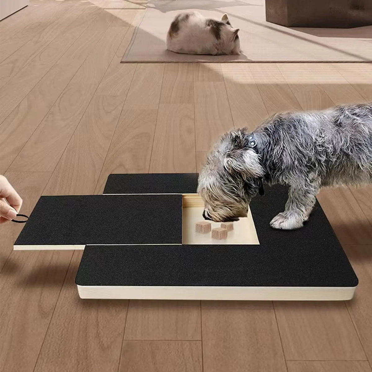 Dog Nail Scratch Board Nail Trim Pad Pull-Out Wooden Pet Scratching Board for Nail Trimming Self Scratcher Toy Safe Pet