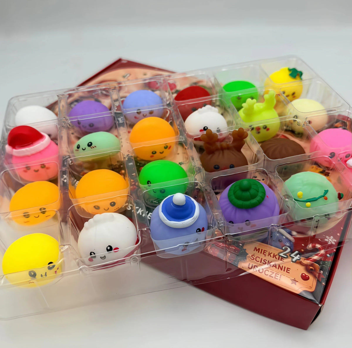 2026 Christmas Advent Calendar 24 Days Countdown Dumpling Squishy Stress Relief Fidget Mystery Surprise Gift Box Navidad Decor
