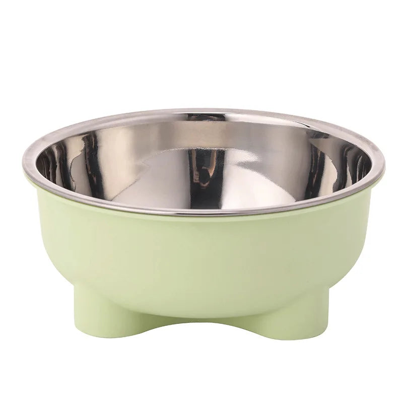 1/4PCS 600Ml Capacity Stainless Steel Pet Bowl: Detachable, Easy-Clean Dog & Cat Dish with Non-Skid Bottom for Secure
