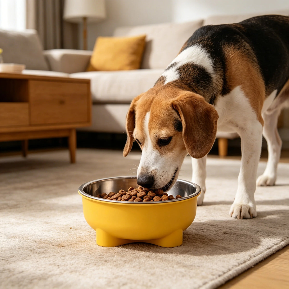 1/4PCS 600Ml Capacity Stainless Steel Pet Bowl: Detachable, Easy-Clean Dog & Cat Dish with Non-Skid Bottom for Secure