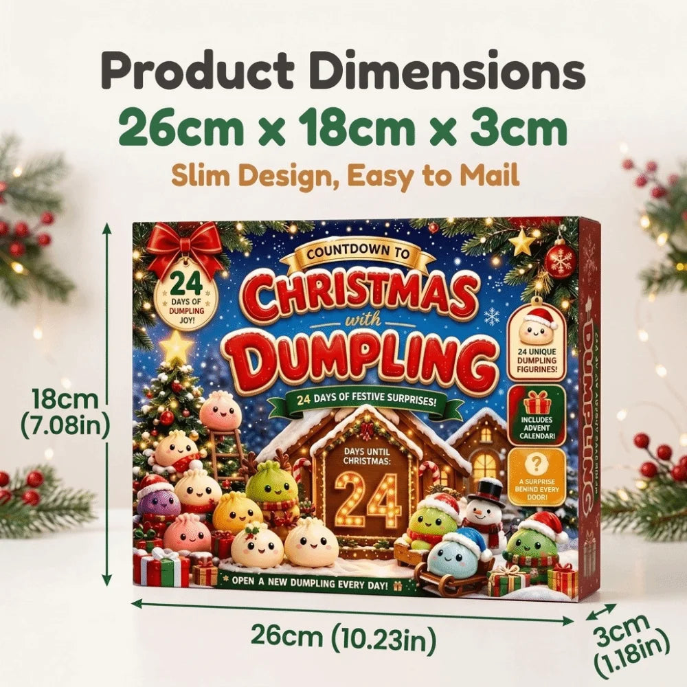 Christmas Countdown Advent Calendar 2026 24 Days Dumpling Squishy Toys Slow Rising Squeeze Sensory Fidget Holiday Decor